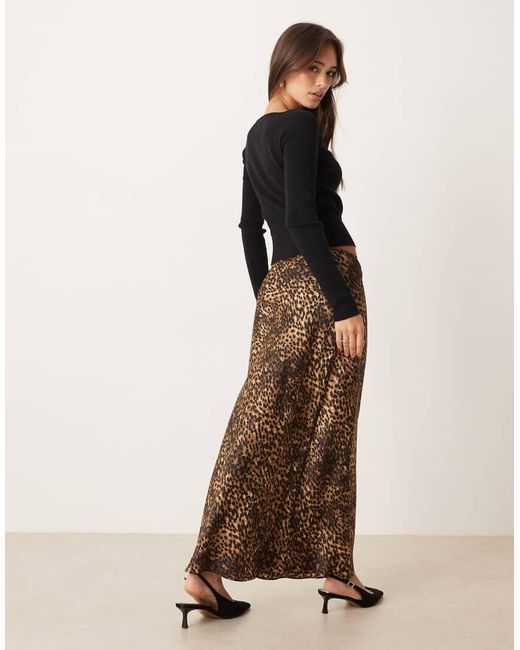 Mango Natural Satin Maxi Skirt