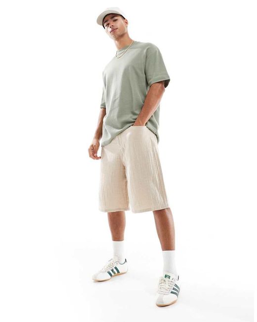 Brave Soul Gray High Neck Oversized T-shirt for men