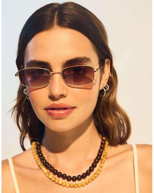 Bershka Black Metallic Sunglasses