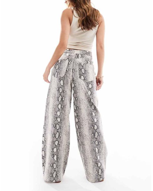 Object Jeans Met Wijde Pijpen in het Gray