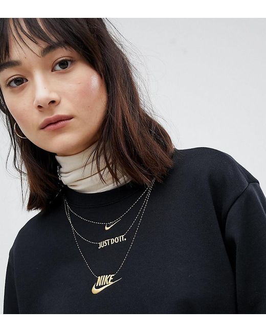 Nike Sweatshirt With Jewellery Embroidery in Black | Lyst Australia