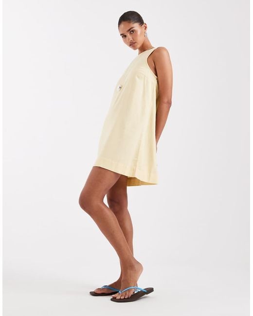 JJXX Natural Linen-blend Mini Dress