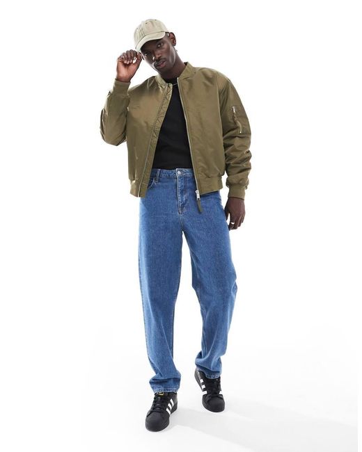 River Island Green Ma1 Bomber Jacket for men