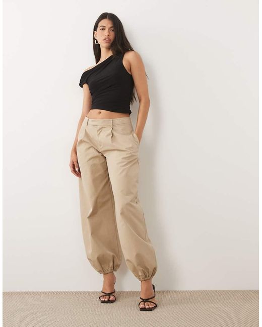 ASOS Black Slinky Knot Shoulder Top With Asymmetric Hem