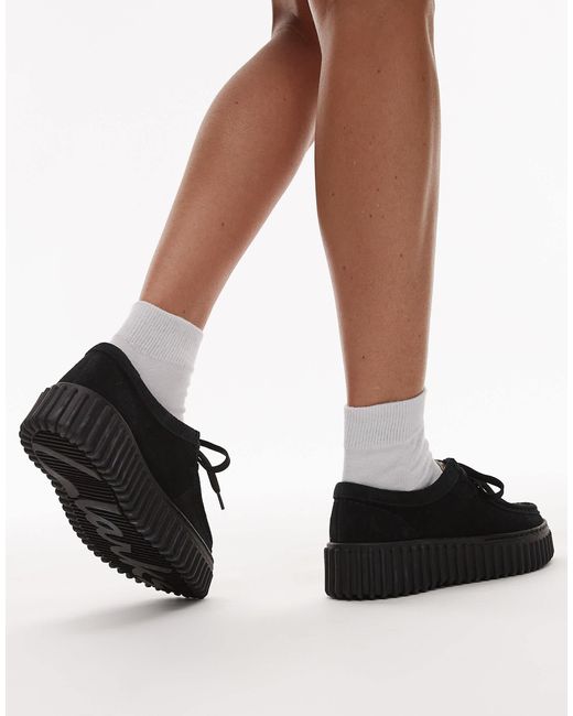 Clarks Black – torhill bee – schuhe aus wildleder mit leopardenmuster
