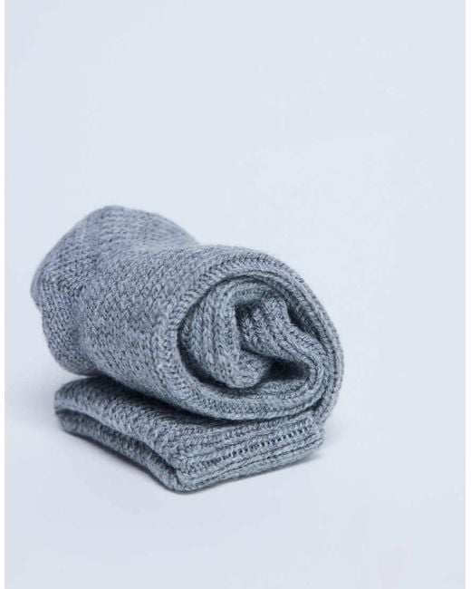 TOPSHOP Tot- Geribbelde Comfortabele Sokken in het Blue