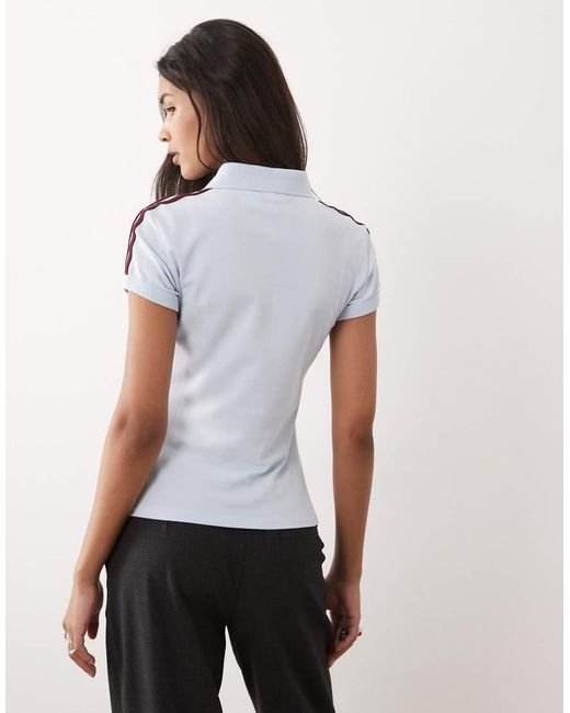 Adidas Originals White 3-Stripes Polo