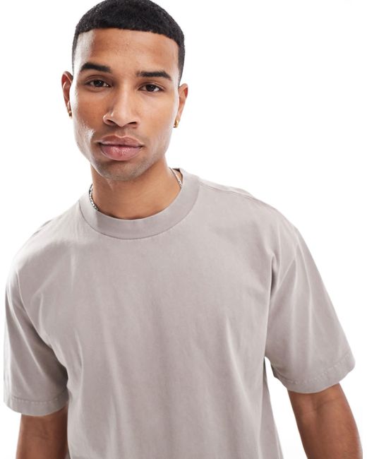 Hollister Natural Heavyweight Boxy Crop Fit T-shirt for men