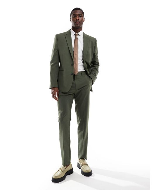 ASOS Green Slim Suit Pants for men