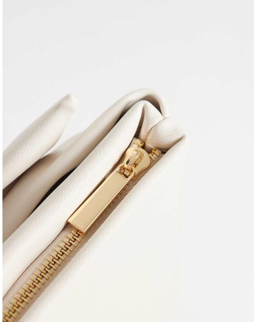 ASOS Natural Large Bow Front Clutch Bag