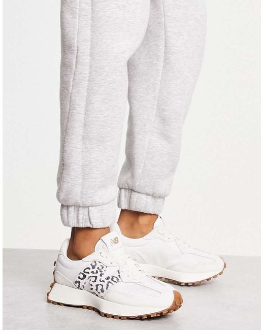 New Balance White 327 Trainers