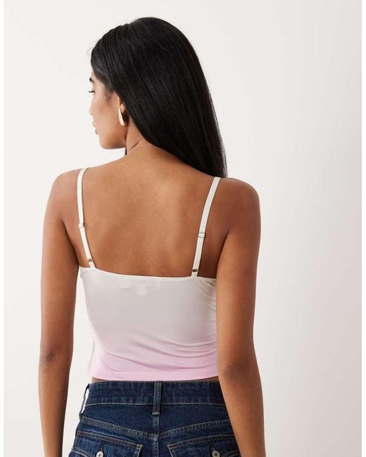 I.AM.GIA Red Odetta Slinky Diamante Logo Cami Top