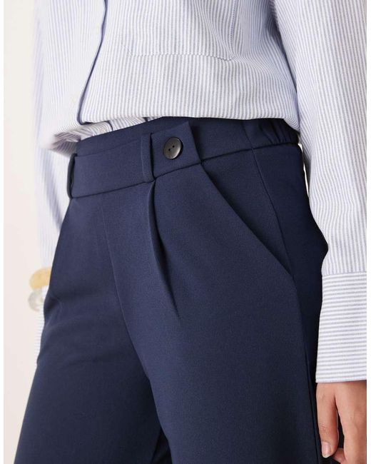 Jdy Blue Button Detail Wide Leg Dad Pants