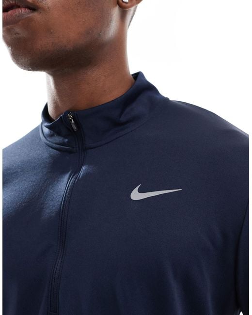 Pacer - top à col zippé en tissu dri-fit Nike pour homme en coloris Blue