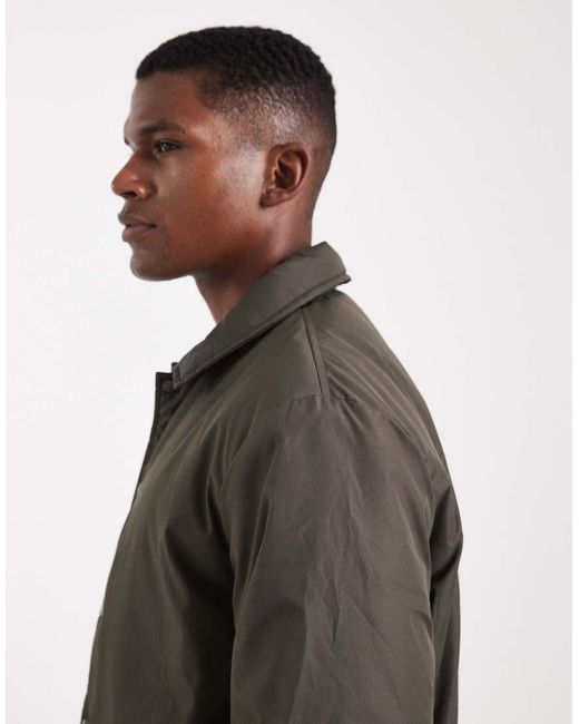 Brave Soul Gray Padded Jacket With Collar for men