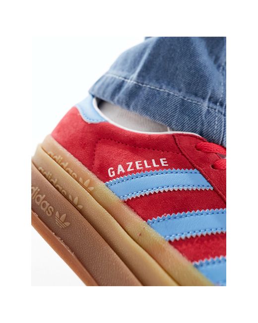 Gazelle bold - baskets - rouge et bleu Adidas Originals en coloris Blue