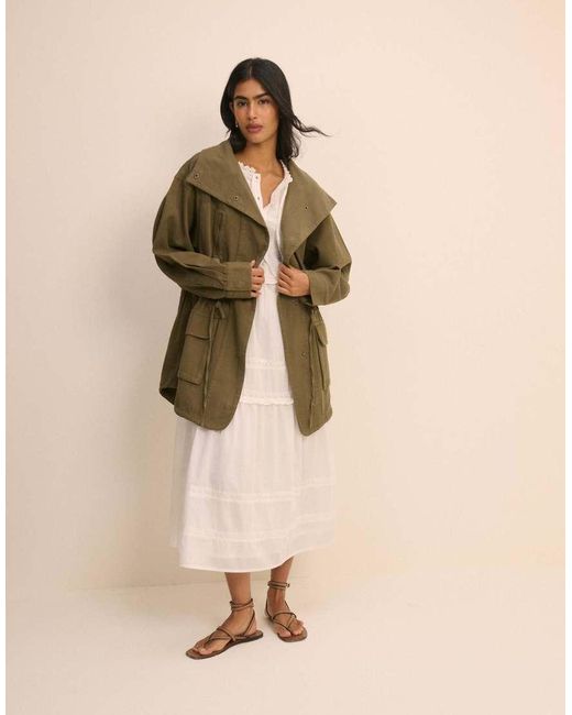 Nobody's Child Green Funnel Neck Corby Utility Jacket