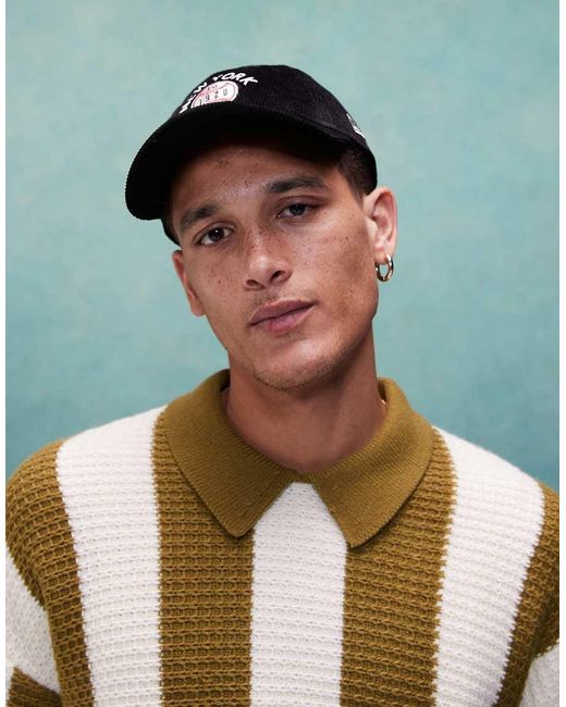 Jersey A Rayas Holgado Con Solapas Estilo Polo De Punto De -Verde ASOS de hombre de color Green