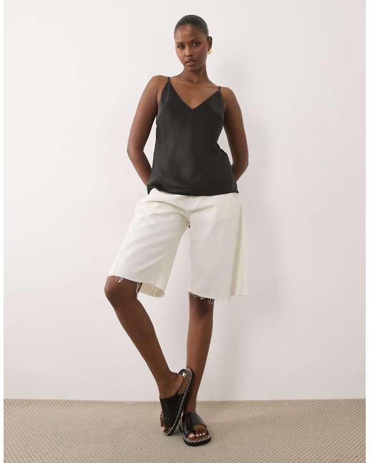 ASOS Black V Neck Satin Cami