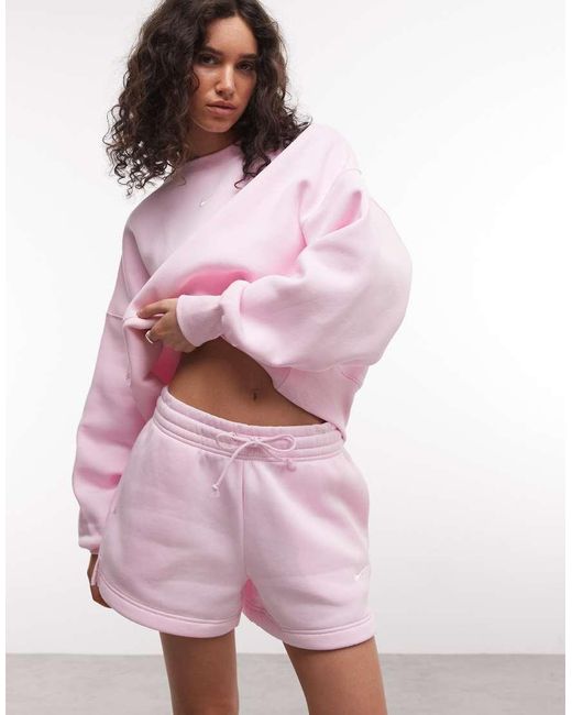 Nike Pink Phoenix Fleece Shorts