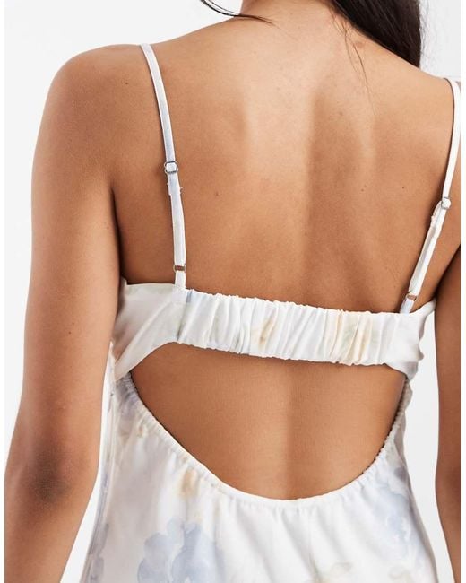 Hollister White Twist Bust Slip Midi Dress