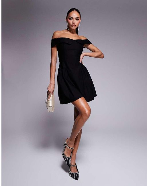 Vestito Skater Corto di Vesper in Black