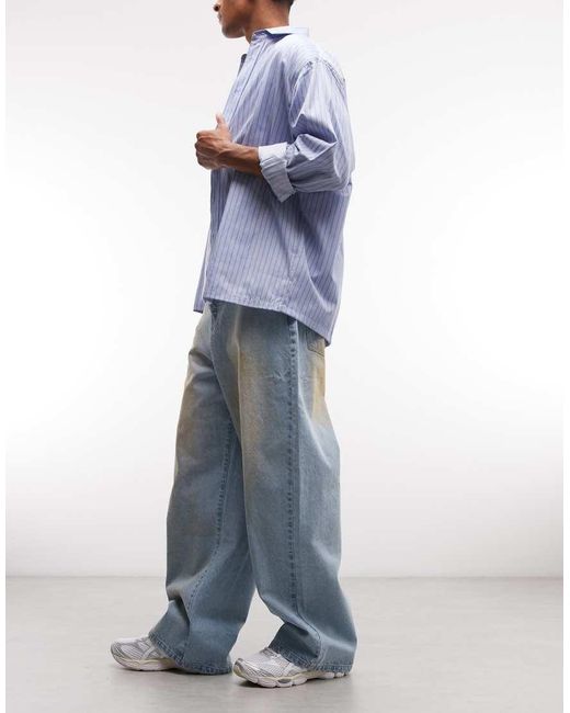 Liquor N Poker Blue Super baggy Jeans for men