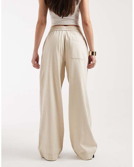 ONLY Natural High Waist Pull On Trouser