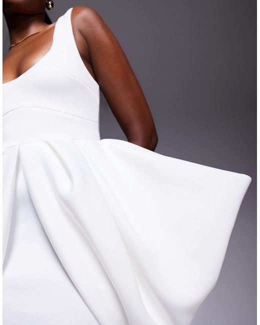 ASOS Gray – strukturiertes minikleid aus neoprenartigem stoff