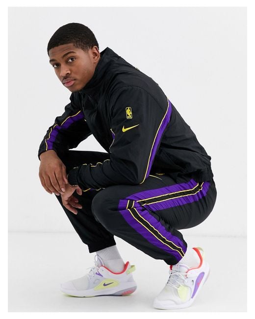 Nike Basketball La Lakers Nba Courtside Tracksuit in Black for Men