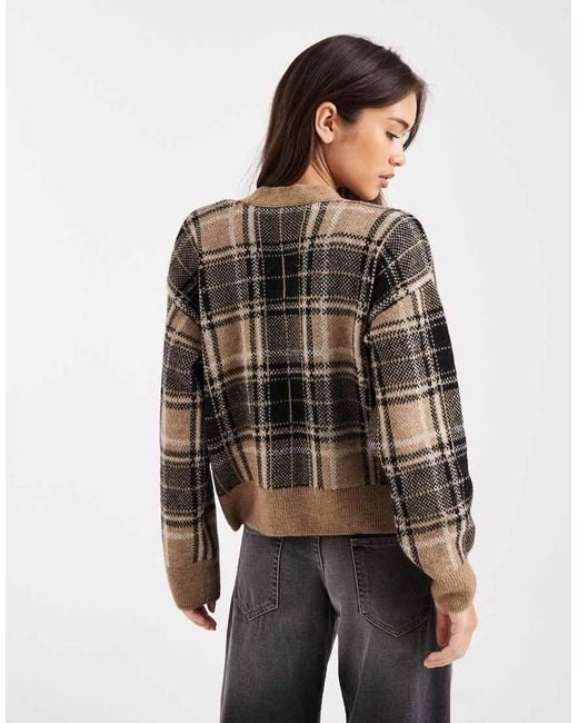 New Look Blue Plaid Cardigan