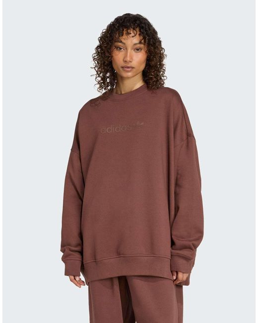 Adidas Originals Brown – essentials – oversize-sweatshirt
