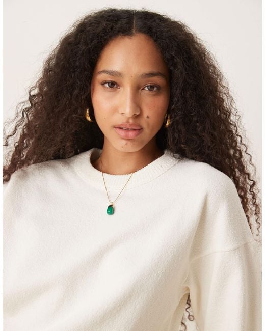 ASOS White Knitted Slub Relaxed T-shirt
