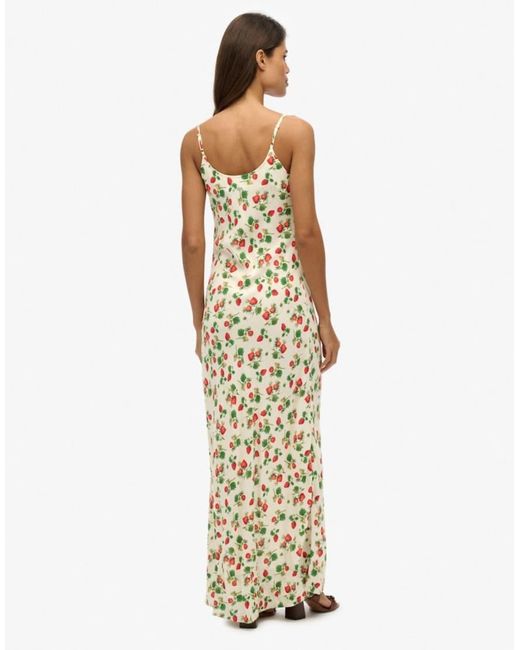 Superdry Red Bias Cut Maxi Slip Dress