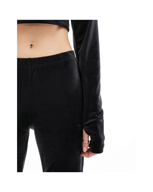 Adidas Originals Black Velvet Flared Pants