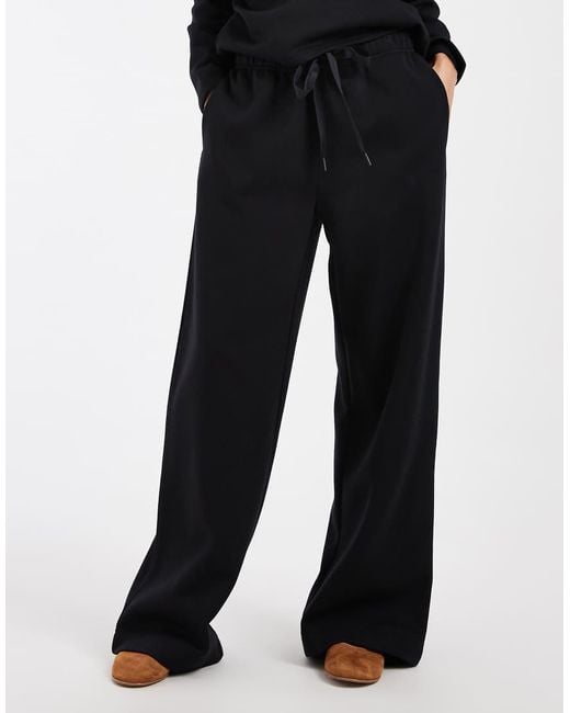 Vero Moda Black Tie Waist Wide Leg Joggers Co-Ord