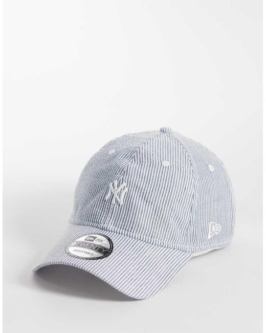 KTZ White Ny Yankees 9twenty Mini Logo Seersucker Cap