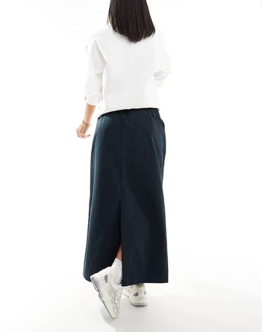 Nike Blue Msc Twill Maxi Skirt
