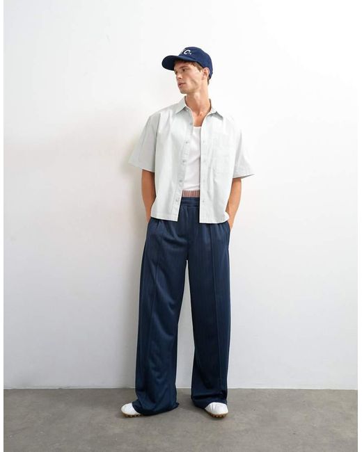Topman White Relaxed Fit Crop Poplin Shirt for men