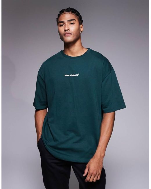 ASOS Multicolor Oversized T-shirt With Sports Graphic for men