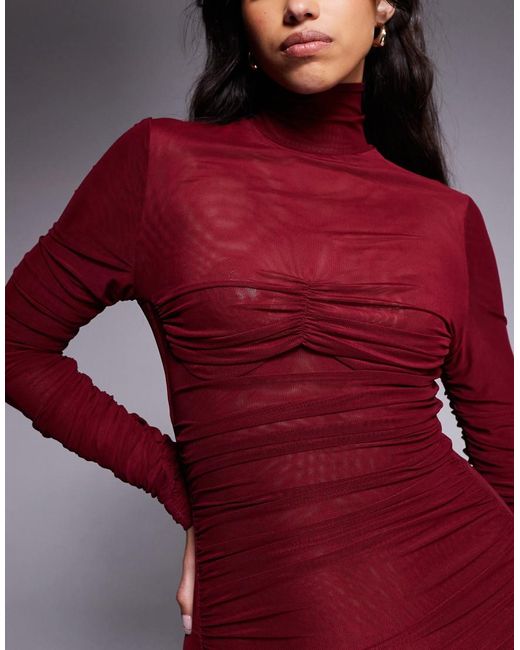 Ruched & Ready It Girl in het Red