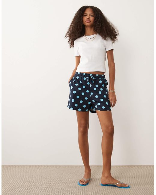 Threadbare Blue Jersey Pull On Shorts With Drawstring