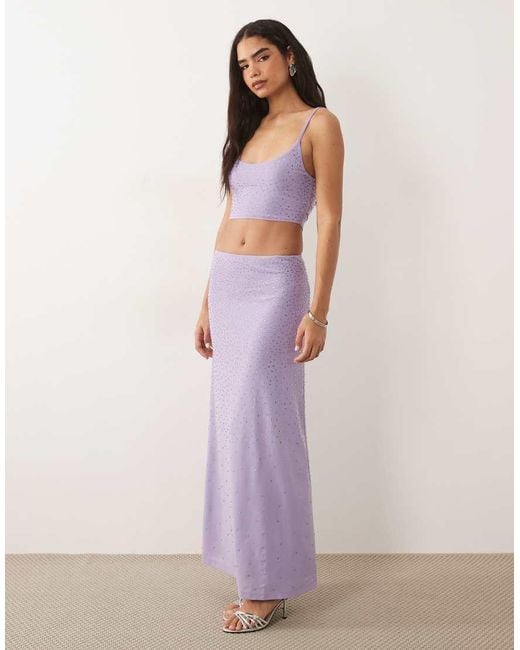 ASOS Purple Hotfix Cropped Cami Top