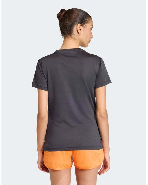 Adidas Originals Gray Workout Essentials V-Neck T-Shirt