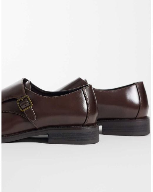ASOS Brown Monk Shoes for men