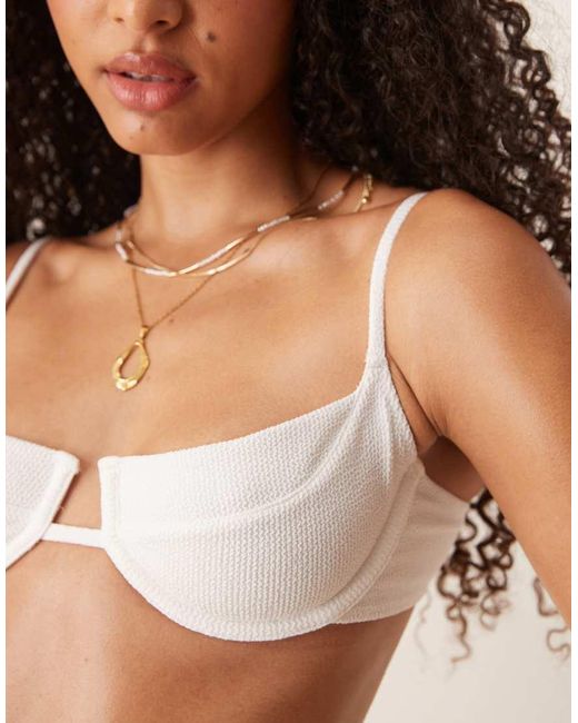 Mango Natural Structured Bikini Top