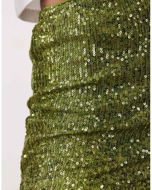 ASOS Green Sequin Mini Short
