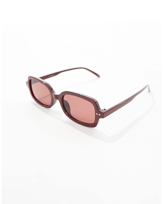 ASOS Brown – eckige sonnenbrille