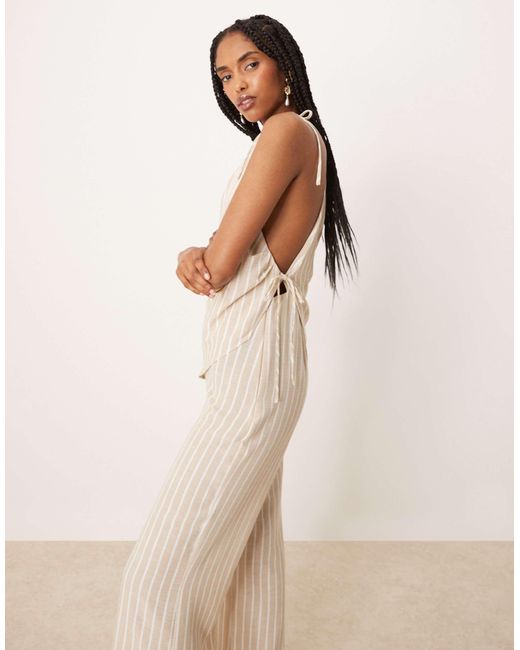 ASOS Natural – leinen-jumpsuit
