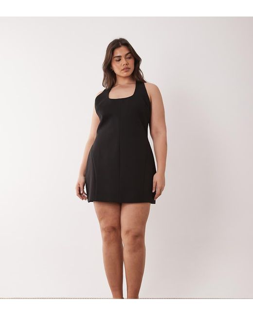 Forever New Black Tailored Scoop Mini Dress